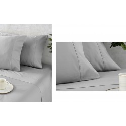 JUEGO SABANAS ALGODON SATEN 400 HILOS BLANCO